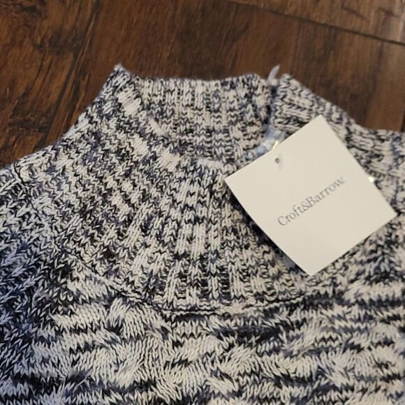 NWT CROFT & BARROW Textured Raglan Knit Sweater - Picture 3 of 5